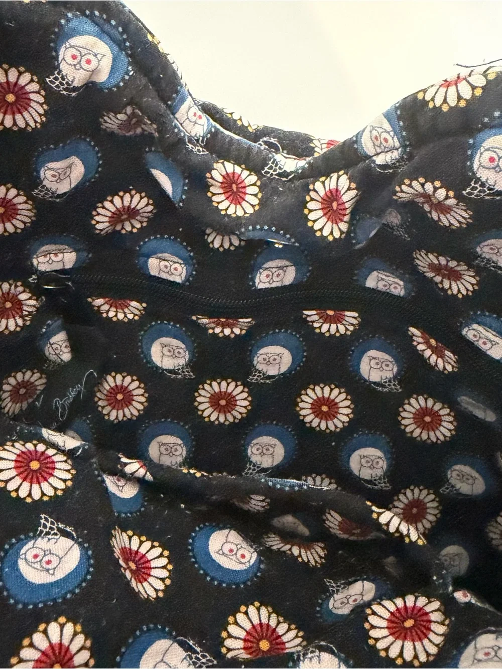 Vera Bradley Tote Purse Night Owl Pattern